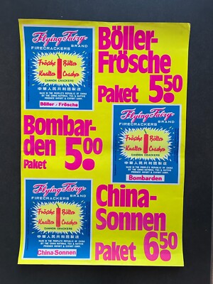 FLYING FAIRY Feuerwerk FKW Keller Alt Vintage 61x42cm Poster Pyro Silvester