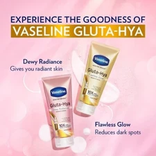 1x Set Vaseline Bright GLUTA HYA Serum Burst Lotion Dewy Radiance& Flawless Glow