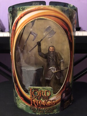 The Lord Of The Rings Fellowship Of The Ring GIMLI Action Figure 2001 NEW
