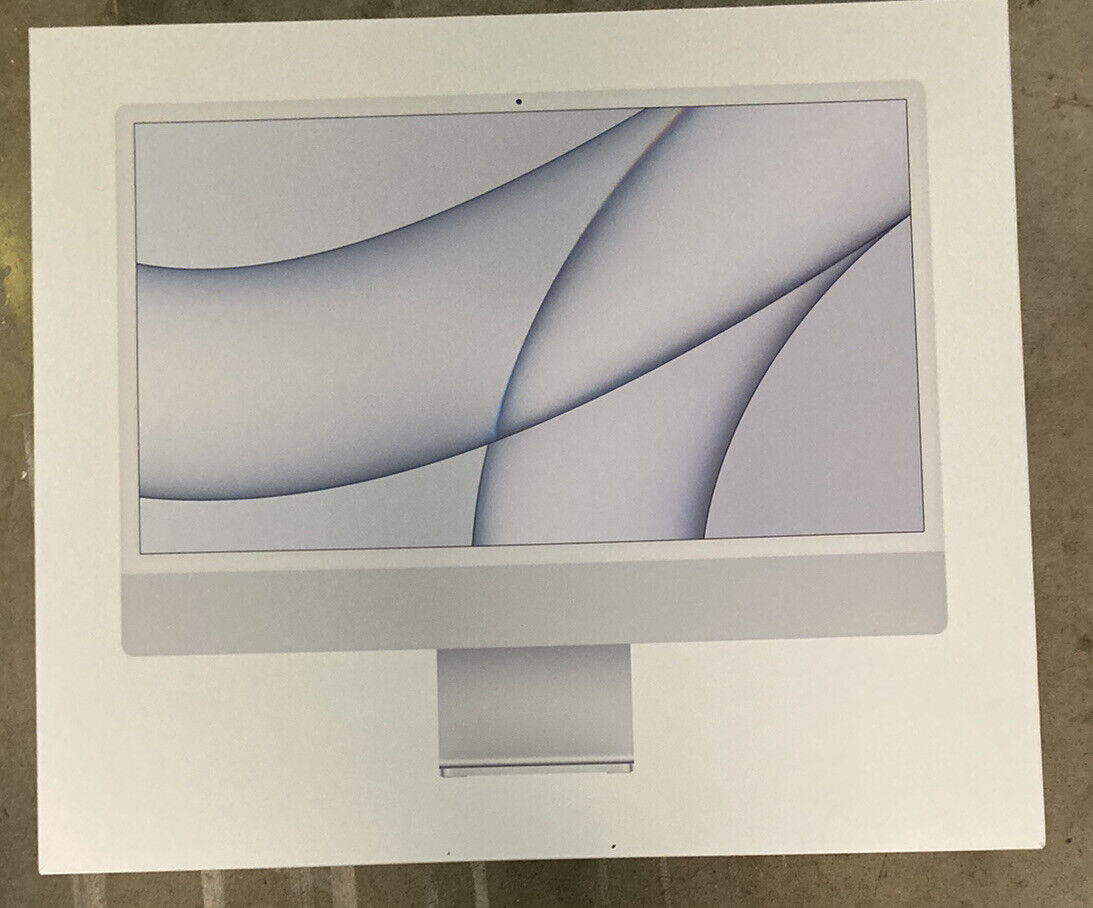 Apple iMac 24-Inch M1 Chip 2021 Models (A2438) Silver EMPTY Apple iMac 24-Inch M1 Chip 2021 Models (A2438) Silver EMPTY