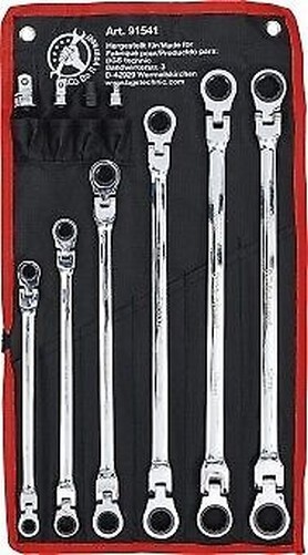 Trousse 10 Chiave A Oeil A Cricchetto 72 Denti Extra 8 - 19 MM Reclinabile 90°B