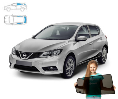 Sonnenschutz für Nissan Pulsar Hatchback 14-18 5-teilig auf Magneten