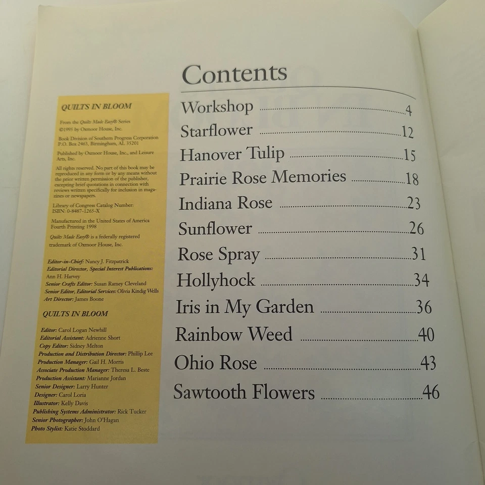 Edredones en flor - Edredones hechos fáciles por Oxmoor House (versión de bolsillo de 1995) apliques Foto 3 de 4