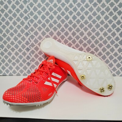 Adidas Men's Adizero Ambition 4 Track Shoes Spikes Orange White