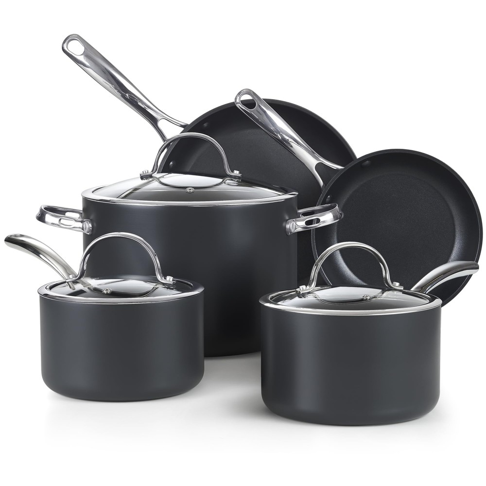 Cooks Standard 8-Piece Nonstick Hard Anodized Cookware Set, Pots and Pans Set...