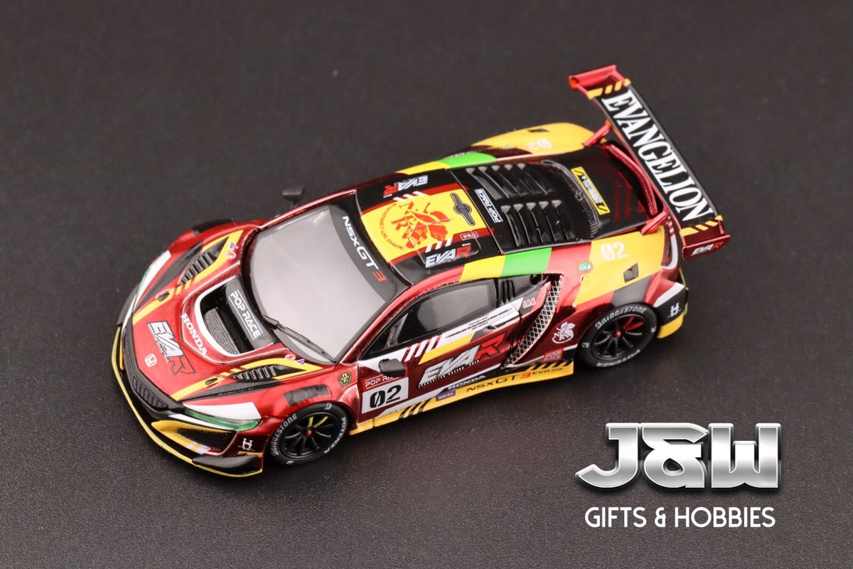 Pop Race Honda NSX GT3 EVO23 Red Chrome 1/64 | eBay