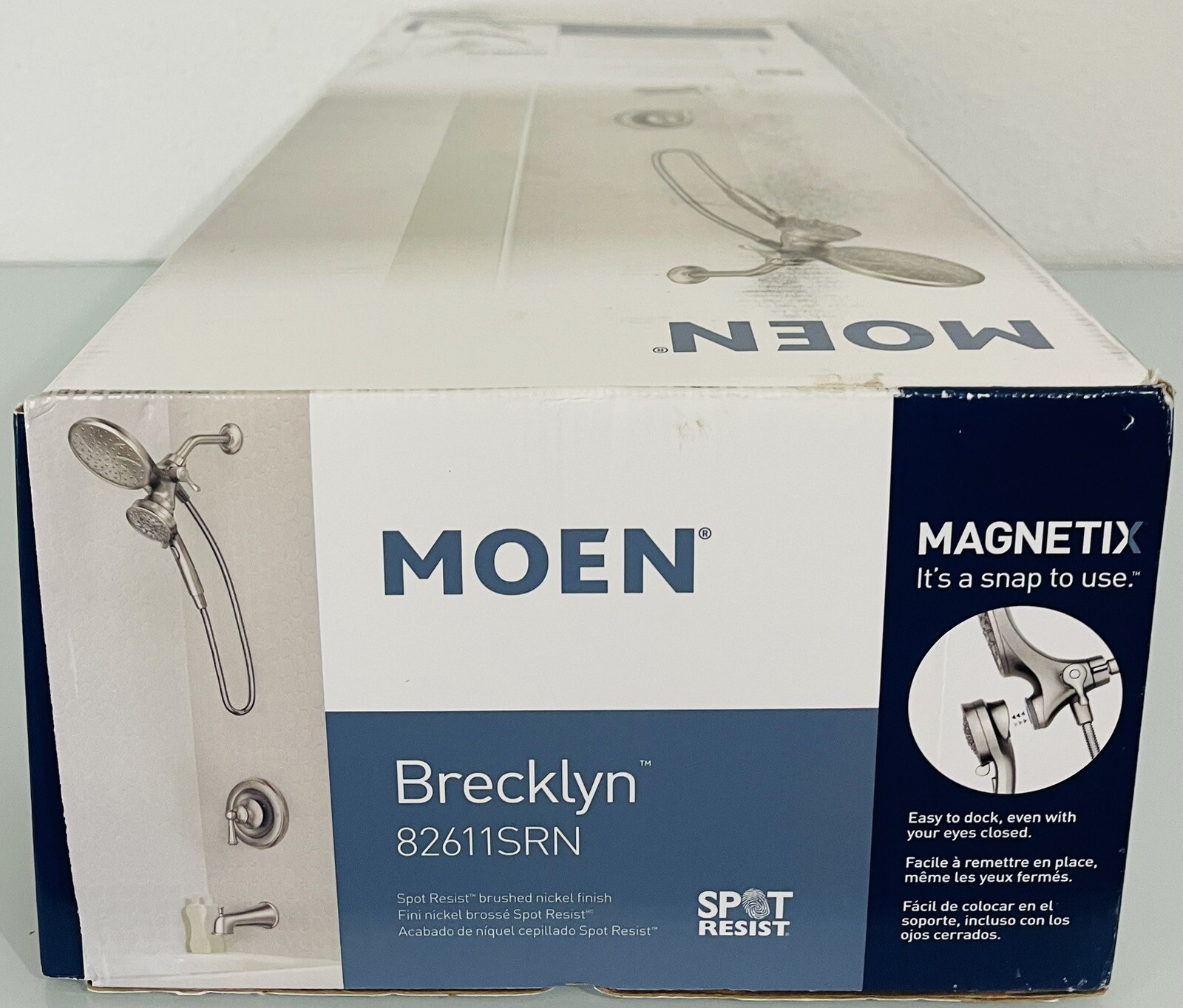 MOEN Brecklyn SingleHandle 6Spray Tub Shower Faucet Brushed Nickel w
