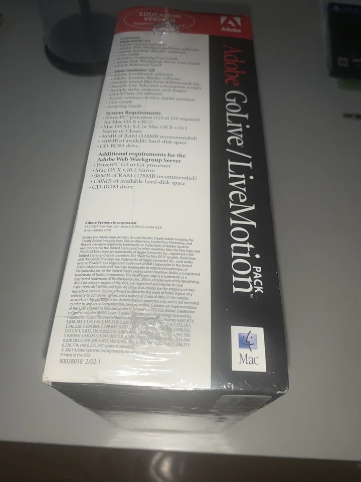 Adobe GoLive 6.0 & Live Motion 2.0 For Mac Brand New Sealed Box Rare Shrinkwrap - Image 4 of 4