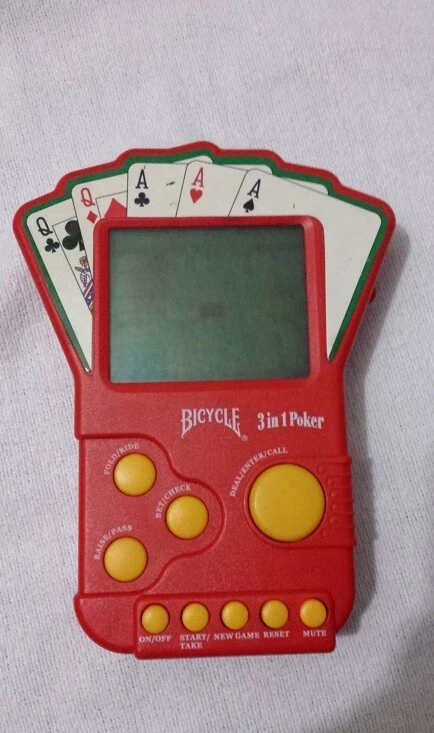 Poker Portable Électronique 3 en 1 Casino BJ Slots Jeu de Cartes Bee