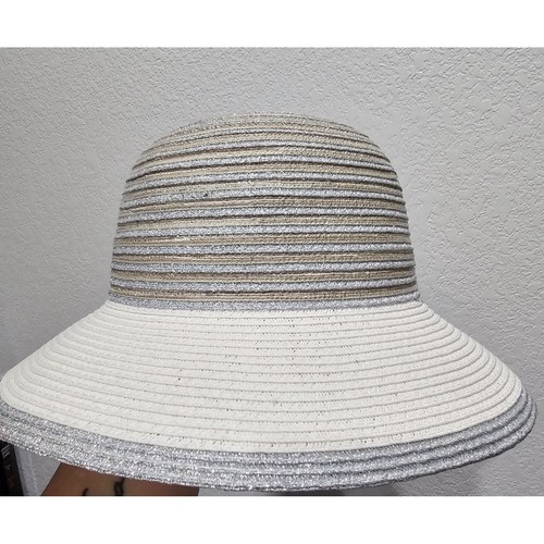 Sun n' Sand UPF 50 Damen-Sonnenhut grau und weiß - Bild 4 von 5