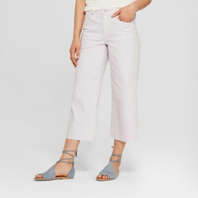 Wide Leg Crop Jeans, Violet 16 33R 