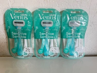 Gillette Venus Extra Smooth Sensitive Razors for Women 3 Pack 6 in Total