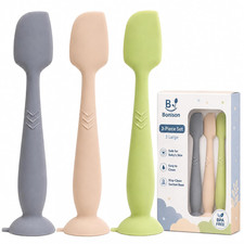 3-Pack Diaper Cream Spatula - Soft Silicone Butt Paste Spatula with Full-Size