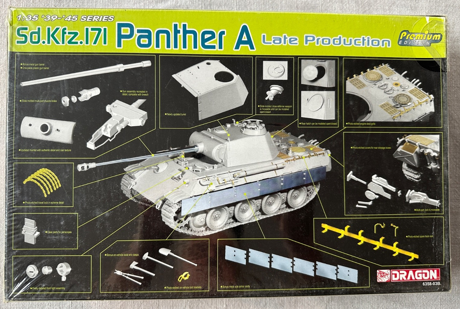 Dragon 6358 1/35 Sd.Kfz.171 Panther A late Production  new in factory sealed box thumbnail 2