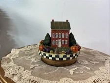 Lang Candle Topper “PEACE and PLENTY “ Fits Large Candle Jar~ Autumn Pumpkins 