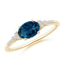 London Blue Topaz Stone Full Eternity Wife Ring Jewelry 925 Sterling Silver