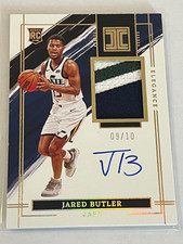2021-22 Panini Impeccable Jared Butler Gold Rookie Patch Auto /10 #134 Jazz