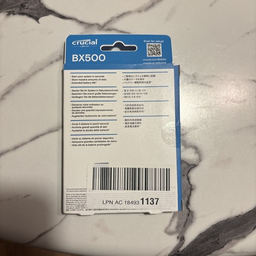 Crucial BX500 1TB 3D NAND SATA 2.5Inch Up to 540MBs Internal SSD CT1000BX500SSD1 - Afbeelding 2 van 4