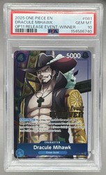 Dracule Mihawk P-081 OP11 Release Event Winner Promo Foil