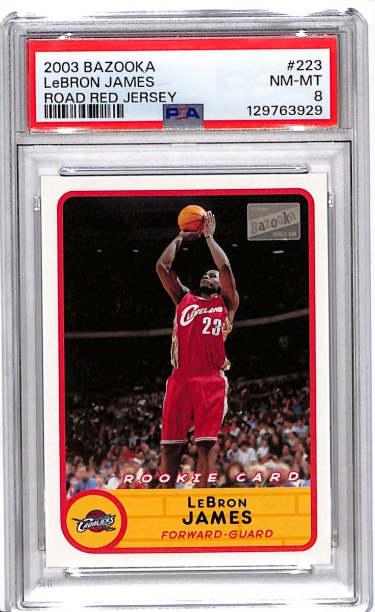 レブロン　Lebron James 2003-04 Bazooka RC LEBRON JAMES 2003-04 Topps Bazooka Red Var. Rookie RC #223 PSA 9