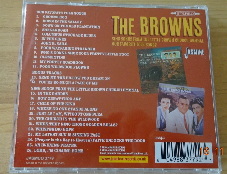 THE BROWNS--Two Complete Albums Plus Bonus 45  (CD, 2020)-26 TRACKS-AS NEW - Image 2 of 2