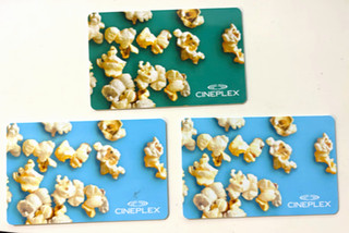 Three Cineplex Gift Cards $100.00 TOTAL