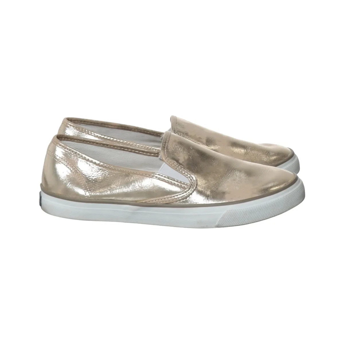 Sperry Top Sider, Slipper, Größe: 42 1/2, Leder, Gold, Damen #e4B
