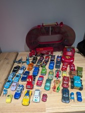 Disney Pixar Cars Die-Cast Model Lot of 34  11 Plastic  Carrying Case Mattel