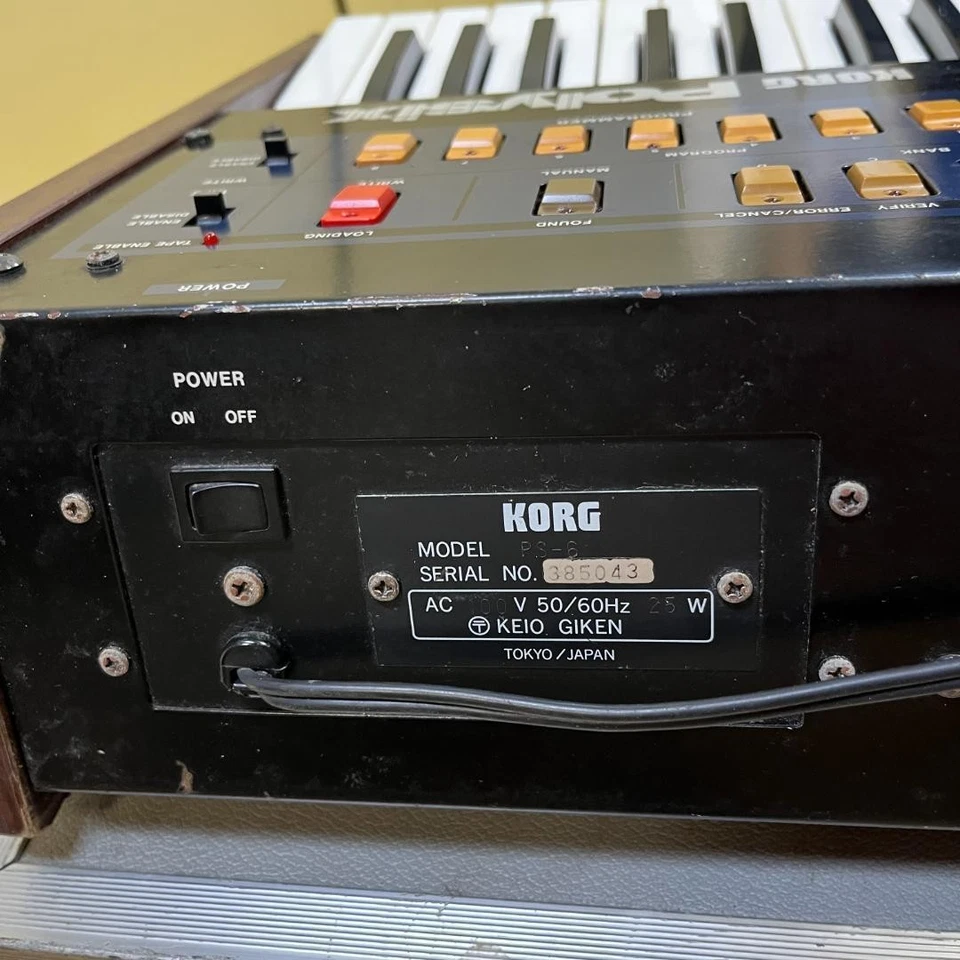 Korg Polysix PS-6 Analog Synthesizer | 1980s Vintage | Tested | Hard Case - Image 3 of 4