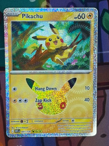 Pokemon TCG Pikachu 41/128 30th Celebration Pikachu Holo 19/30 NM