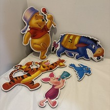 Disney Winnie the Pooh Wooden Wall D cor 5 Piece Eeyore, Tigger, Piglet,