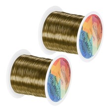 2-Rolls 0.3mmx100m Jewelry Wire, 28 Gauge Craft Wire Copper Wire, Bronze Tone