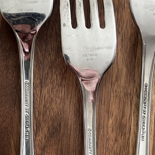Dinner Forks Chateau Community By Oneida Stainless Flatware Oneidacraft 18/8 - Picture 7 of 13