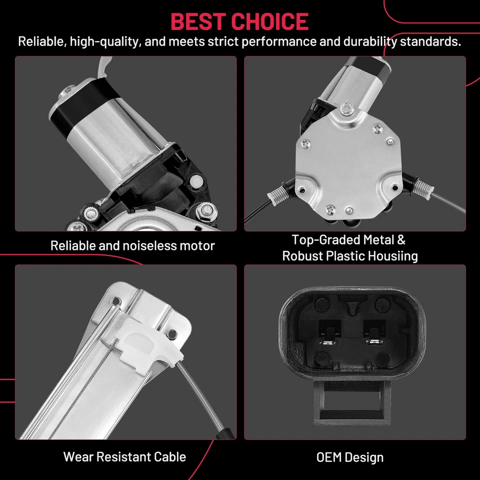 Power Window Regulator W/Motor Rear Left For 2006-2013 Chevrolet Impala 748-510 Foto 2 de 4