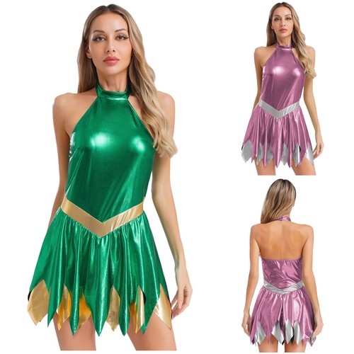 Robe de fée femme ourlet irrégulier ligne A costume de conte pour Halloween cosplay - Photo 3/34