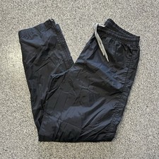Vintage 90 s Nike Track Pants Mens M Black Windbreaker Joggers Unlined Nylon