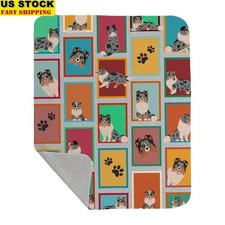 Quilted Dog Throw Blanket 50x60 Comfortable Cozy Machine Washable Pets New