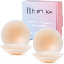 Silicone Nipple Covers for Women-2 Pairs Ultra-Thin Sticky Bra Reusable Adhesive