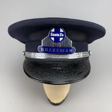 Vintage Santa Fe Railway Brakeman Cap Hat All Wool A S Meier Chicago Uniform