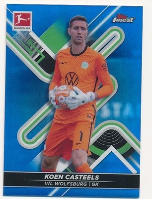 KOEN CASTEELS 2022 TOPPS FINEST BLUE REFRACTOR SOCCER #149 SP #098/150 MINT