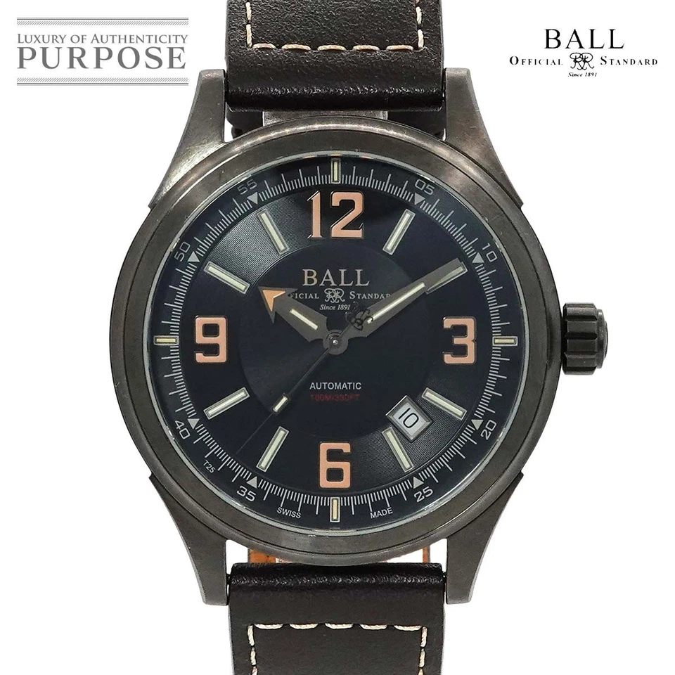 Мужские автоматические часы BALL Stokeman Racer DLC NM3098C с дисплеем даты черные 43 мм - Изображение 4 из 4