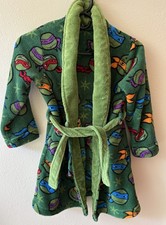 TMNT Teenage Mutant Ninja Turtles Fleece Child's Bathrobe Sz Medium 2015