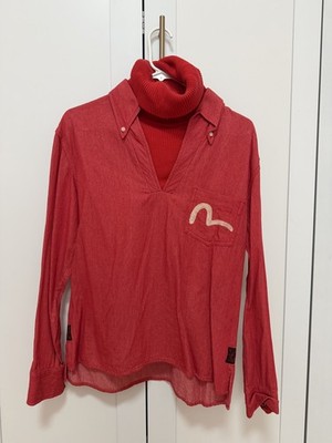 EVISU Long Sleeve Shirts Red SZ M