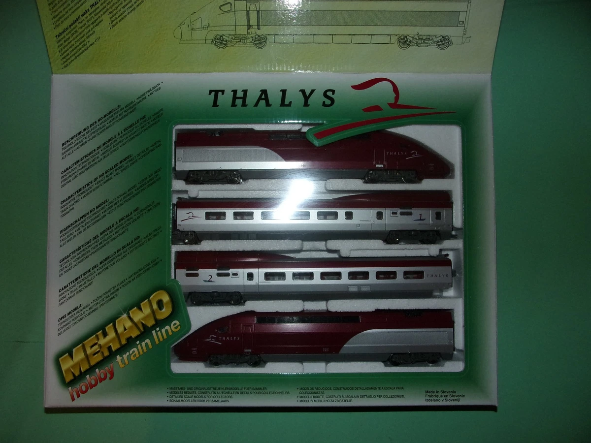 MEHANO HO - Coffret Thalys de 4 éléments - MEHANO - Modélisme ferroviaire - Vente en ligne de trains électriques - échelle HO, OO, N, HOe, miniatures