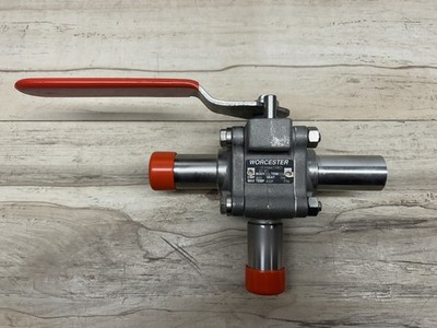 WORCESTER 1WK4466TXBO V1 R1 Three Way Manual Stainless Steel Shut Off Ball Valve