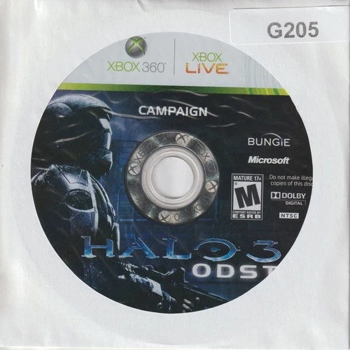 Halo 3: ODST Microsoft Xbox 360 Video Game Disc Only With Out Case Used