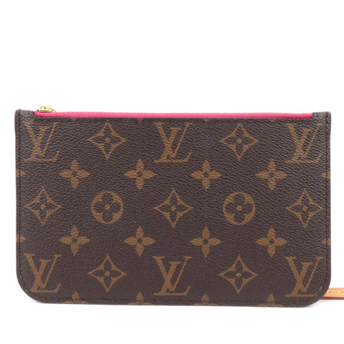 Louis Vuitton Monogram Pouch for Neverfull PM Tote Bag Fuchsia Authentic