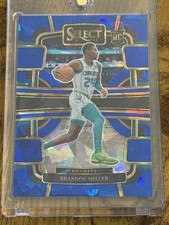 2023-24 Panini Select - Concourse Brandon Miller #80 Blue Cracked Ice Prizm (RC)