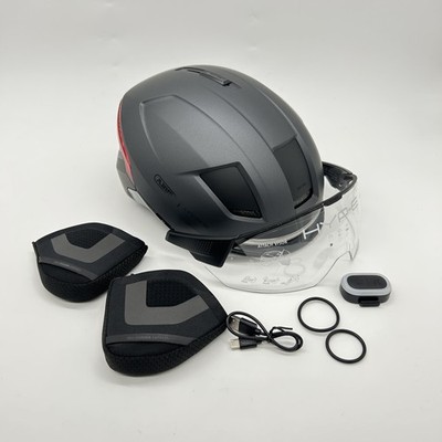 ABUS Fahrradhelm HYP-E BL.ACE - mit Front-, Rück- und Blinklicht sowie kabellos 