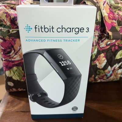 FITBIT CHARGE 3 FITNESS TRACKER HEART RATE STEPS SMALL & LARGE BANDS NEW SEALED
